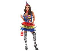 Fun Shack Costume Pagliaccio Donna - Vestito Clown per Carnevale, Abito Divertente per Halloween, Compleanni e Party, XXL