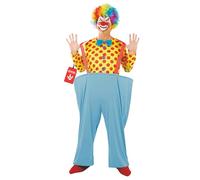 Fun Shack Costume Pagliaccio Uomo, Costume Clown Halloween Uomo | Camicia a Pois, Pantaloni, Parrucca, Naso Rosso & Copriscarpe, Perfetto per Halloween, Ideale per Travestirsi