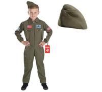 Fun Shack Costume Pilota Aereo Bambino, Costume Aviatore Bambino, Costume Carnevale Pilota Bambino, Vestito Pilota Aereo Bambino, Costume Pilota Bambino, Tuta Pilota Bambino XL