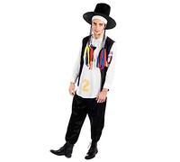 Fun Shack Costume Pop Star Anni 80 - George Carnevale Uomo, Abito per Halloween, Compleanni e Party a Tema Anni Ottanta, XL