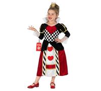 Fun Shack Costume Regina Di Cuori Bambina - Vestito Carnevale per Halloween, Compleanni e Party, Abito Regina di Cuori Bambina, M