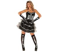 Fun Shack Costume Scheletro Donna - Vestito Halloween con Tutù, Abito per Feste, Compleanni e Party., S