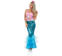 Fun Shack Costume Sirenetta Donna - Vestito Carnevale Sirena, Abito per Halloween, Compleanni e Party, Costume Sirena Adulto, M