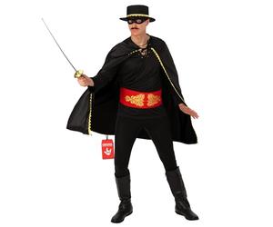 Fun Shack Costume Uomo, Costume Halloween Con Mantello, Cappello e Maschera da Zorro, Vestito Carnevale Adulti L