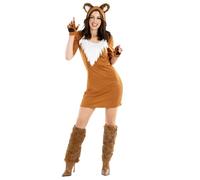 Fun Shack Costume Volpe Donna - Vestito Carnevale, Abito per Halloween, Compleanni e Party, Costume Animale Divertente, L