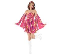 Fun Shack Donna Vestito Hippie, Costume Hippie Donna, Vestiti Anni 70 Taglia S