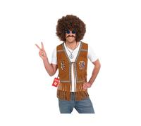 Fun Shack Gilet Hippie Frangiato anni 70 - Costume Carnevale Uomo