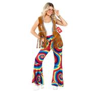 Fun Shack Pantaloni Svasati da Donna Anni '70, Anni '70, Svasati Anni '70, Pantaloni da Donna, Pantaloni Anni '70, Costume Hippie da Donna, Taglia M