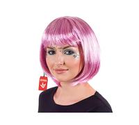 Fun Shack Parrucca Rosa a Caschetto Donna, Parrucca Glitter Halloween | Parrucca Rosa a Caschetto con Frangia Glitter, Taglia Unica, Perfetto per Halloween, Ideale per Travestirsi