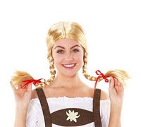 Fun Shack Parrucca Trecce Bionde, Parrucca Oktoberfest Donna con Treccine per Costume Bavarese Tirolese Donna