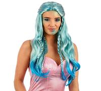 Fun Shack Parrucca Turchese Lunga Da Sirena Donna, Parrucca Blu Lunga, Parrucca Blu Sposa Cadavere, Parrucca Donna Blu Lunga, Parrucca Sposa Cadavere, Parrucca Halloween Donna Sirena