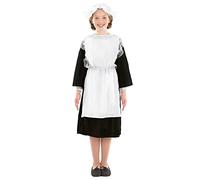 Fun Shack Vestito Cameriera Medievale Bambina - Costume Contadina per Carnevale, Abito Storico per Feste e Halloween, L