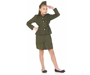 Fun Shack Vestito Militare Bambina - Costume Soldato Ww2 Tedesco per Carnevale, Halloween, Compleanni e Party Bambina, XL