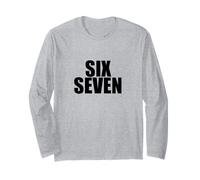 Fun Six Seven 6 7 Meme Design Maglia a Manica