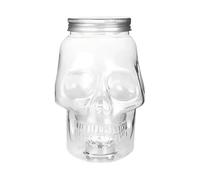 Fun Skull Shape Drinking Jar - 500ml/800ml Reusable Spooky Decor With Lid, Skull Salt Container For Home, Bathroom, Picnic, Tabletop | Skulls Salt Container For Home, Bathroom, Picnic, Tabletop Baking