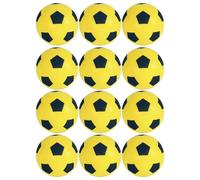 Fun Sport - Palloncini da calcio in schiuma di colore giallo, confezione da 12 pezzi, morbidi per interni ed esterni, resistenti e leggeri, perfetti per bambini, ragazzi e adulti, per ore di