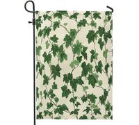 Fun Spring Ivy Plant Garden Flags 30,5 x 45,7 cm double face per decorazione esterna, bandiera in tela con foglie di piante naturali, bandiera semplice botanica all'aperto piccola cortile prato