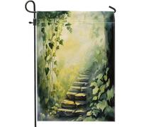Fun Spring Ivy Plant Garden Flags 30,5 x 45,7 cm double face per esterni decorativi, natura piante foglie botanico cortile bandiera casa tela, scenica all'aperto piccolo cortile prato bandiera