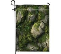 Fun Spring Muschio Scenic Garden Bandiere 30,5 x 45,7 cm double face per esterno, natura pianta botanica paesaggio modello standard tela bandiere per casa, paesaggio cortile cortile cortile prato