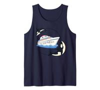 Fun SS Sink The Rich Yacht Boat Orca Amante Killer Whale Meme Canotta