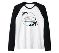 Fun SS Sink The Rich Yacht Boat Orca Amante Killer Whale Meme Maglia con Maniche Raglan