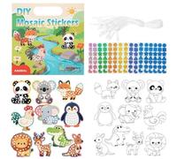 Fun Stickers - 2-in-1 Funny DIY Mosaic Learning Craft Kits, Creative