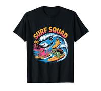 Fun Surf Squad Cartoon Sea Animals - Maglietta Beach Vibes Maglietta