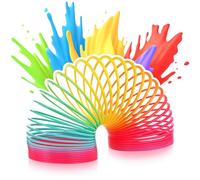 Fun Trading FUNTRADING - Spirale arcobaleno XXL, diametro 10 cm, spirale a molla in colori colorati, giocattolo culto degli anni '90, ideale per compleanni dei bambini