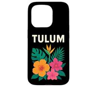 Fun Tulum Mexico Summer Adventure, design con fiori tropicali Custodia per iPhone 15 Pro