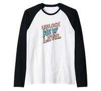 Fun Unlock New Level - Costume per adulti e bambini Maglia con Maniche Raglan