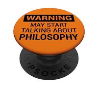 Fun Warning Design for Philosopher or Philosophy Teacher PopSockets PopGrip Adesivo
