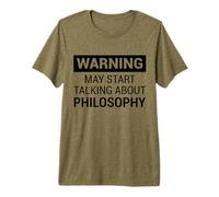 Fun Warning Design Philosopher Philosophy Teacher Maglietta Premium