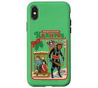 Fun with Krampus Christmas Retro Vintage Funny Adult Humor Custodia per iPhone X/XS