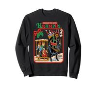 Fun with Krampus Christmas Retro Vintage Funny Adult Humor Felpa