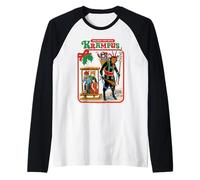 Fun with Krampus Christmas Retro Vintage Funny Adult Humor Maglia con Maniche Raglan