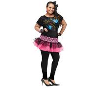 Fun World 80's Pop Festa Neon Pizzo Madonna Cosplay Più Costume Halloween 122565