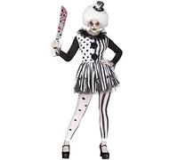 Fun World Costume da clown assassino da donna, Nero, L