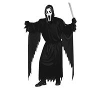 Fun World Costume e maschera di Ghost Face di Scream per adulti, taglia unica, travestimento per Halloween e horror