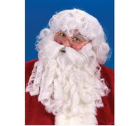 Fun World Deluxe Babbo Natale Parrucca E Barba Set Holly Saint Nick Vacanza 7521