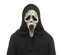 Fun World Ghost Face Deluxe - Maschera invecchiata, accessorio per costumi, colore: nero