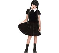 Fun World Gotico Ragazza Mercoledì Famiglia Addams Bambino Costume Halloween