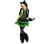 Fun World Kool Kat Gatto Gotico Punk Bambini Costume Halloween 119512