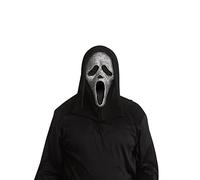 Fun World Maschera da fantasma unisex per adulti, con strass, argento, taglia unica adatta alla maggior parte degli adulti, standard