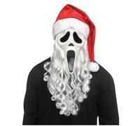 Fun World Maschera di Babbo Natale con volto fantas