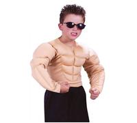 Fun World Muscolo Camicia Fit Buff Palestra Bambino Funny Costume Halloween 5852