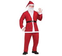 Fun World Pub Gattonare Babbo Natale Abito Adulti Giacca Jolly Saint Nicola Con