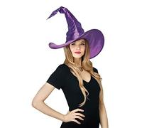 Fun World Viola Curvo Cono Strega Cappello Standard Halloween Mago Magia 93138CP