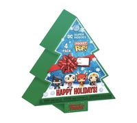 FUN65542 0889698655422 FUNKO POP TREE HOLIDAY BOX 4-PC (65542) - DC COMICS - HOL