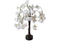 Funabridge Albero di ciliegio illuminato, batteria e lampada da tavolo USB, struttura a corteccia sintetica, rami pieghevoli, luce LED bianca calda, decorazione per casa, ufficio, camera da letto