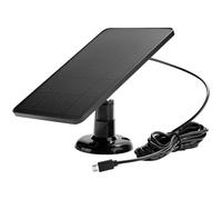 Funabridge Caricatore a pannello solare 4W 5V, compatibile con Blink Ring Eufy REOLINK, silicone monocristallino, impermeabile, supporto flessibile regolabile per telecamera di sicurezza e campanello